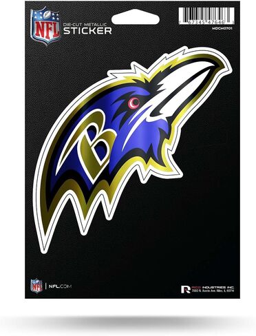 Rico Industries NFL Football Washington Commanders 5" x 7" Metallic Die-Cut Decal in Saudi Arabia