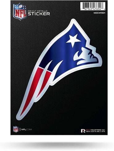 Rico Industries NFL Football Washington Commanders 5" x 7" Metallic Die-Cut Decal in Saudi Arabia