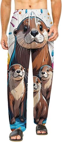 Men Women's Unique Pajama Dalmatian Dog Print Lounge Pants Wide Leg in Saudi Arabia