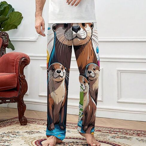 Men Women's Unique Pajama Dalmatian Dog Print Lounge Pants Wide Leg in Saudi Arabia