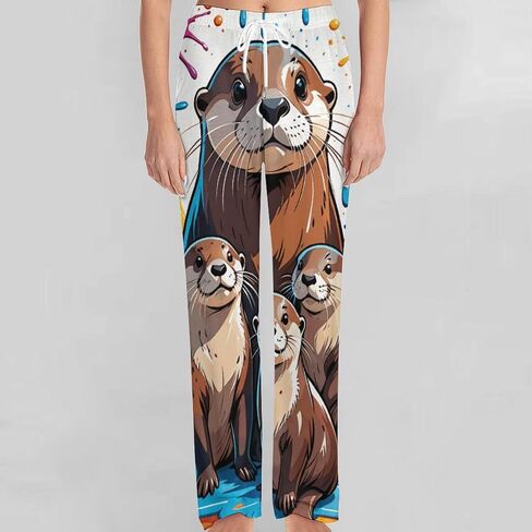Men Women's Unique Pajama Dalmatian Dog Print Lounge Pants Wide Leg in Saudi Arabia