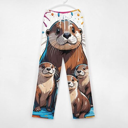Men Women's Unique Pajama Dalmatian Dog Print Lounge Pants Wide Leg in Saudi Arabia