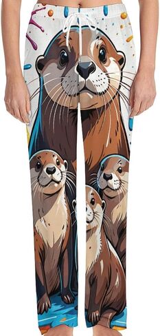 Men Women's Unique Pajama Dalmatian Dog Print Lounge Pants Wide Leg in Saudi Arabia