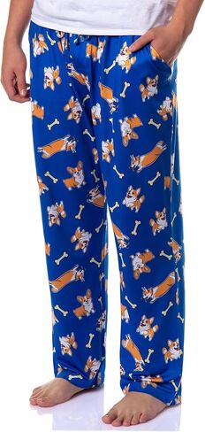 PJammy Men's Corgi Pajama Pants Corgi Dog Breed Fun Print Sleep Bottoms for Adults in Saudi Arabia