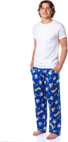 PJammy Men's Corgi Pajama Pants Corgi Dog Breed Fun Print Sleep Bottoms for Adults in Saudi Arabia