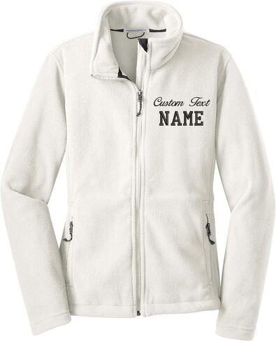 INK STITCH Ladies Custom Stitching Text Value Fleece Jackets - 12 Colors in Saudi Arabia