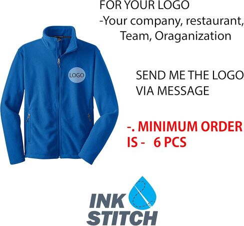 INK STITCH Ladies Custom Stitching Text Value Fleece Jackets - 12 Colors in Saudi Arabia