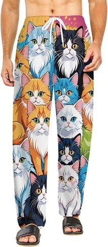 Men Women's Unique Pajama Dalmatian Dog Print Lounge Pants Wide Leg in Saudi Arabia