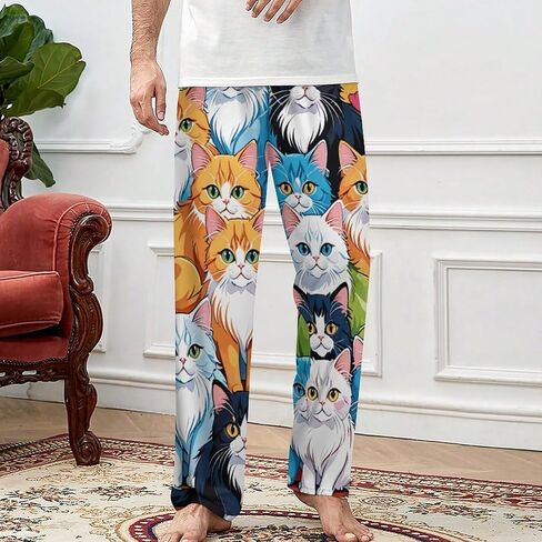 Men Women's Unique Pajama Dalmatian Dog Print Lounge Pants Wide Leg in Saudi Arabia