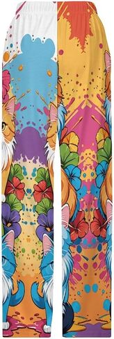 Men Women's Unique Pajama Dalmatian Dog Print Lounge Pants Wide Leg in Saudi Arabia