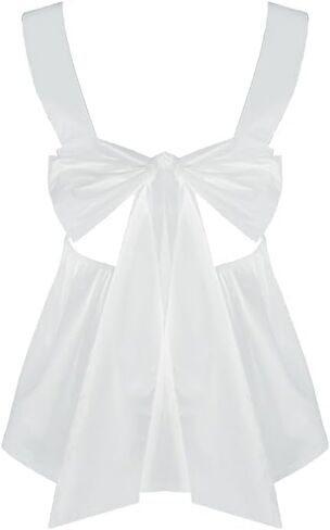 KOSUSANILL Y2k Gingham Tank Top Women Sleeveless Backless Square Neck Ruffle Peplum Babydoll Camisole Going Out Cami Blouse in Saudi Arabia