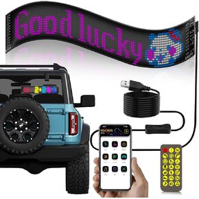 Devil Eyes Light for Cars, Colorful Eye Lamp Soft Screen for Car Windows, Large Programmable Flexible LED Screen, DIY Car Dynamic LED Smart Colorful Eye Lamp Soft Screen in Saudi Arabia
