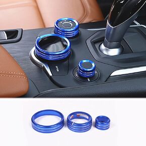 إكسسوارات تعديل السيارة الداخلية مناسبة لـ Alfa Romeo Giulia Stelvio 2015-2023 إكسسوارات زخرفة ترقية سبائك الألومنيوم (Red ، Air Condition Ring 4pc/set) in Kuwait