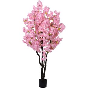 5ft Artificial Polyscias Fruticosa Tree with Sturdy Plastic Pot, Faux Polyscias Fruticosa Tree with Lifelike Leaves, Fake Artificial Plants for Office Home Living Room Indoor Outdoor Decor in Saudi Arabia