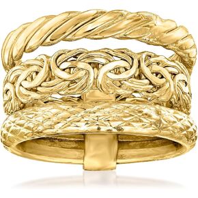 Ross-Simons 14kt Yellow Gold Jewelry Set: 3 Stacked Rings in Saudi Arabia