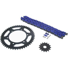 Motorcycle & Scooter Drive Parts for 2010-2013 For Yamaha YZ450F Blue O Ring Chain & Sprocket Black 15/50 120L Mod-TZ34-S5528 in Saudi Arabia