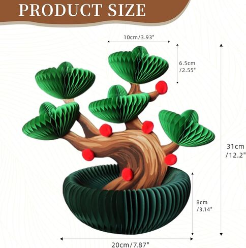 Party Decorations, Honeycomb Ornaments Fortune Tree, Desktop Ornaments Wealth Tree, Used for Holiday Party Indoor Home Decoration Office for Wealth Luck Best Gift Bonsai in Saudi Arabia