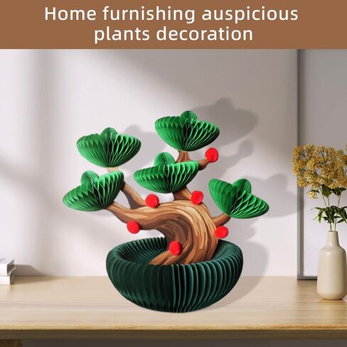 Party Decorations, Honeycomb Ornaments Fortune Tree, Desktop Ornaments Wealth Tree, Used for Holiday Party Indoor Home Decoration Office for Wealth Luck Best Gift Bonsai in Saudi Arabia