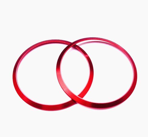 Car Interior Modification Accessories Fit for Alfa Romeo Giulia Stelvio 2015-2023 Aluminum Alloy Upgrade Decoration Accessories (red, Air Conditioning Outlet Ring 4pc/Set) in Saudi Arabia
