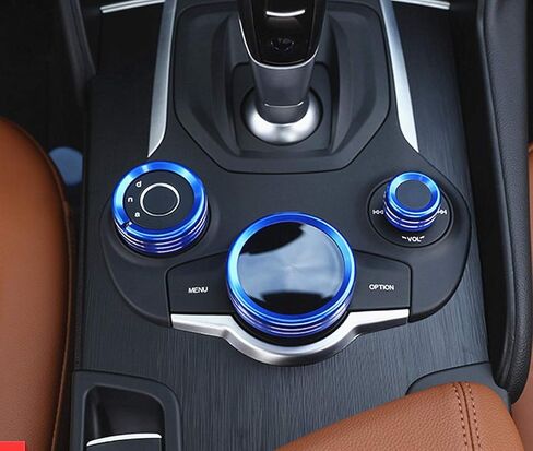 إكسسوارات تعديل السيارة الداخلية مناسبة لـ Alfa Romeo Giulia Stelvio 2015-2023 إكسسوارات زخرفة ترقية سبائك الألومنيوم (Red ، Air Condition Ring 4pc/set) in Kuwait