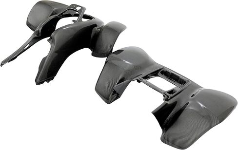 Hecasa Plastic Fronts+مصدات خلفية متوافقة مع 1999-2004 Honda Trx 400ex Mud Mud Guard Kit Kit Carbon in Saudi Arabia