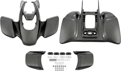 Hecasa Plastic Fronts+مصدات خلفية متوافقة مع 1999-2004 Honda Trx 400ex Mud Mud Guard Kit Kit Carbon in Saudi Arabia