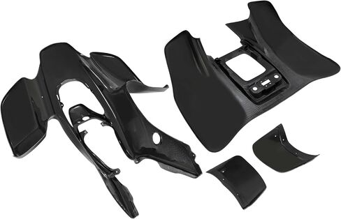 Hecasa Plastic Fronts+مصدات خلفية متوافقة مع 1999-2004 Honda Trx 400ex Mud Mud Guard Kit Kit Carbon in Saudi Arabia