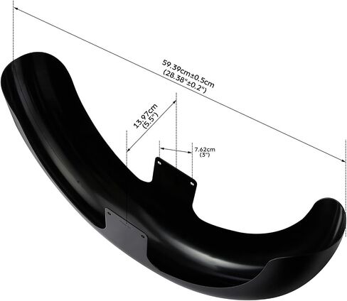 TCMT Painted Black 21" Wrap Front Fender Fits For Harley Davidson Touring Electra Glide Tri Glide Tour Glide Street Glide Road KingCustom Baggers 1997-2013 in Saudi Arabia