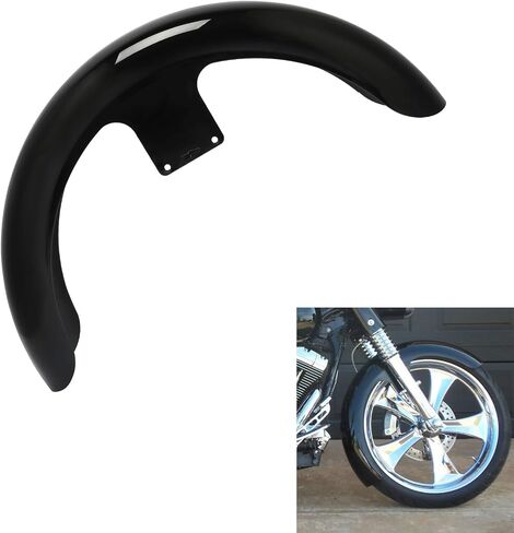 TCMT Painted Black 21" Wrap Front Fender Fits For Harley Davidson Touring Electra Glide Tri Glide Tour Glide Street Glide Road KingCustom Baggers 1997-2013 in Saudi Arabia