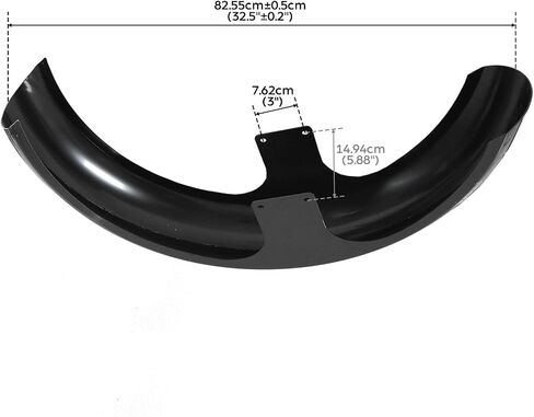 TCMT Painted Black 21 "Wrap Front Fender Fits for Harley Davidson Touring Electra Glide Tri Glide Tour Glide Glide Road Kingcustom Baggers 1997-2013 in Saudi Arabia