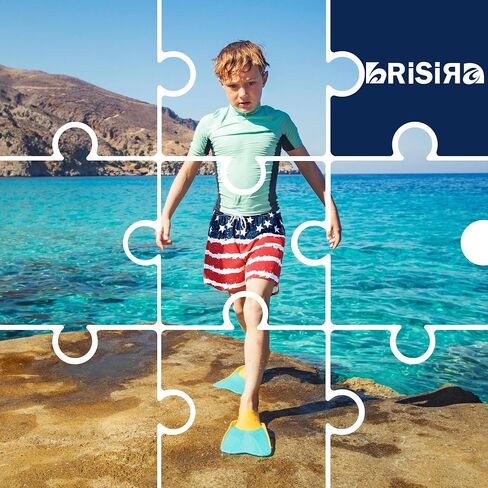 BRISIRA Boys Swim Trunks Bathing Suit with Mesh Liner Quick Dry Youth Teen Swim Shorts Kids Swimsuit UPF 50+ 5t-16Y in Kuwait