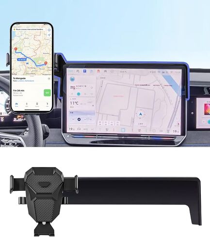 Car Phone Holder for 2024 VW/Volkswagen Atlas/Altas Cross Sport Accessories Dash Mount Cell Phone Holder for 2024 Atlas Metal Ball Adapter Phone Stand Arm Fit for Most Smartphones in Saudi Arabia