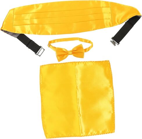 Homoyoyo 1set Men Cummerbund Bow Tie ومنديل لحفلات حفلات الزفاف وحفلات الرموز الملحقة بتصميم المواد السلس للرجال in Saudi Arabia