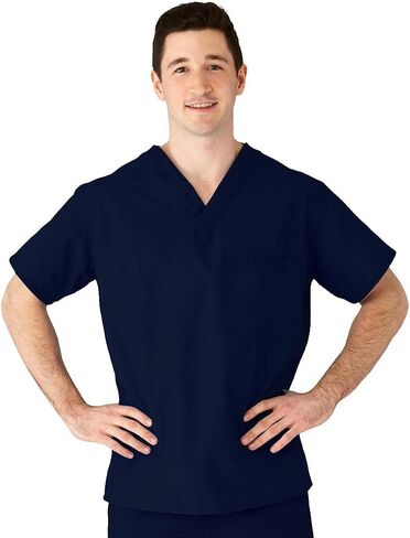 Medline AngelStat للجنسين القابل للعكس V-Neck Scrub Top M610nthl-CA ، 1 رطل in Kuwait