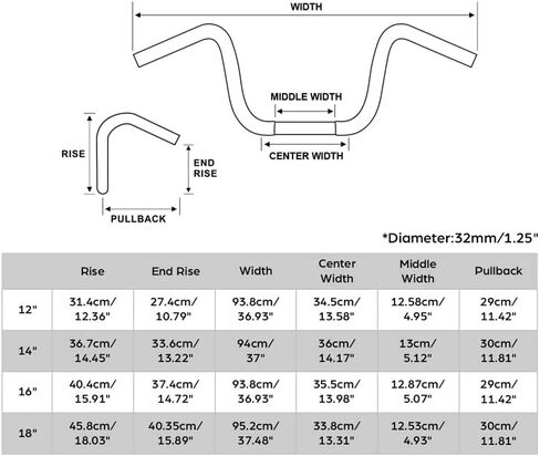 TCMT Black 14" Rise Ape Hanger Bar 1-1/4" Fat Handlebar Fits For Harley Dressers Baggers Touring CVO Street Glide Tri Glide Electra Glide 1982-2023 in Saudi Arabia