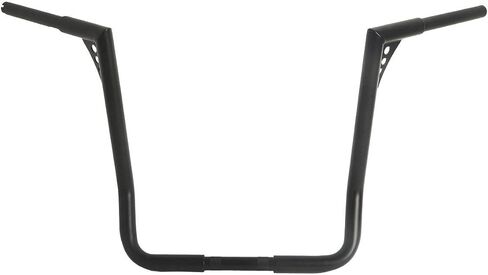 TCMT Black 14" Rise Ape Hanger Bar 1-1/4" Fat Handlebar Fits For Harley Dressers Baggers Touring CVO Street Glide Tri Glide Electra Glide 1982-2023 in Saudi Arabia