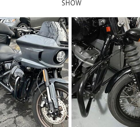 Mofun Engine Guard Crash Bars Highway Bars Compatible with Harley Softail Low Rider Breakout Heritage Deluxe Street Bob Fat Bob 2018-2024 Black in Saudi Arabia