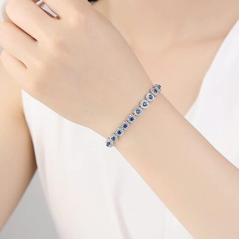 14K Gold Moissanite Tennis Bracelet for Women,Dainty Round Bezel Moissanite Link Charm Bracelet,Fashion Jewelry Gift for Her in Saudi Arabia