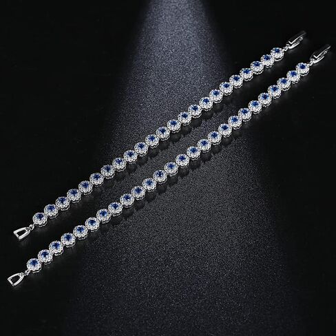 14K Gold Moissanite Tennis Bracelet for Women,Dainty Round Bezel Moissanite Link Charm Bracelet,Fashion Jewelry Gift for Her in Saudi Arabia