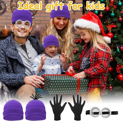 8Pcs Halloween Costume Accessories Adult,Yellow Costume Accessories,Goggles/Beanie/Gloves, Cosplay Party Set in Saudi Arabia