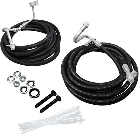 Rear Auxiliary AC Hoses Lines Kit Fits for Chevy Suburban Cadillac Escalade ESV GMC Yukon XL 2007-2014, Black in Saudi Arabia