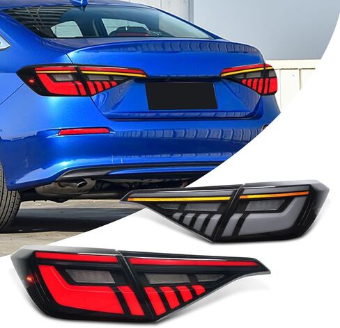 مصابيح خلفية RGB متوافقة مع الجيل الحادي عشر من هوندا سيفيك 2022-2024 سيدان، مجموعة مصابيح خلفية LED لبدء تشغيل الرسوم المتحركة/إشارة الانعطاف التسلسلية in Kuwait