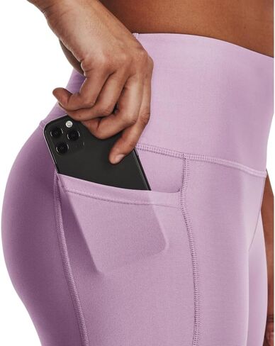 سروال نسائي من Under Armour HeatGear Armor عالي الخصر مانع للانزلاق عند الكاحل، (174) أوركيد طازج / / أسود، مقاس كبير in Saudi Arabia