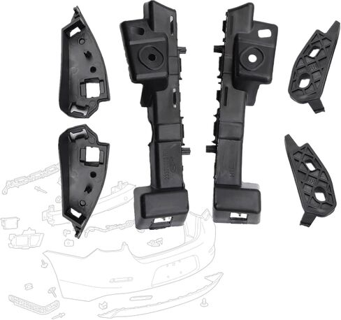 Secosautoparts 6pcs Driver & Passenger Side Bumper Bumper Brackets دعم 20809859 20809860 متوافق مع Chevy Malibu 2017 2017 in Saudi Arabia