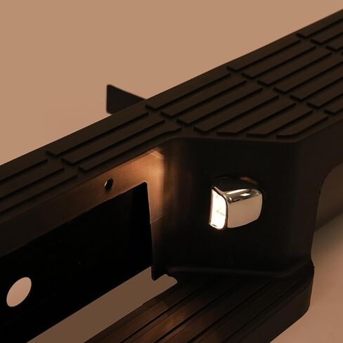 HECASA Rear Step Bumper Compatible with 1993-2011 Ford Ranger Fleetside/Styleside Supercrew FO1102306 W/Brackets & LED Lights w/o Parking Aid Sensor Holes Black in Saudi Arabia