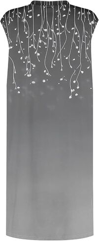 Womens Casual Loose Beach Pockets Dress Printed Crew Neck Sleeveless Sundress Vacation 2025 Summer Mini Dresses in Saudi Arabia