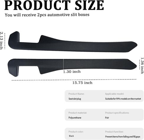2PCS Car Seat Gap Filler,Flexible Car Gap Filler Avoids Phones Keys Purses from Falling Provides Gap Filler for Car,Universal Car Blocker Between Seats Car Accessories Interior in Kuwait