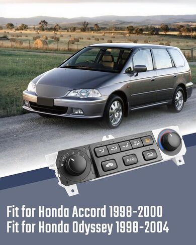 وحدة لوحة التحكم في المناخ ملائمة لـ Honda Accord 1998-2000 ، ملائمة لـ Honda Odyssey 1998-2004 ، A/C لوحة التبديل استبدال 79600-S84-A01ZA 599-268 in Kuwait
