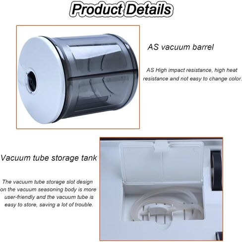 Electric Vacuum Food Tumbling Machine Multi-Marinator, Commercial Vacuum Tumbler Marinating Machine for Meat&Vegetable, Canister Meat & Vegetable Marinator Pickled Flavor in Saudi Arabia