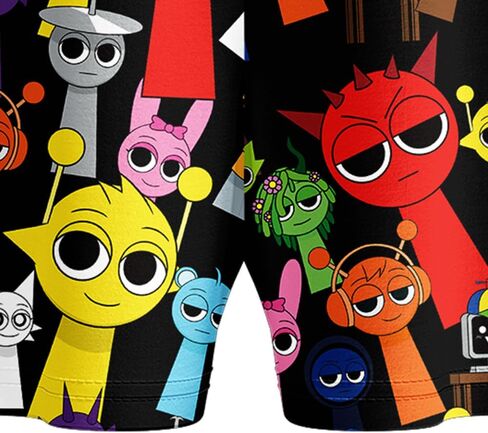 Boys 2 Piece Shirts and Shorts Sets Monster Rhythm Game Home Daily Clothes for 5-12 Years Kids in Saudi Arabia
